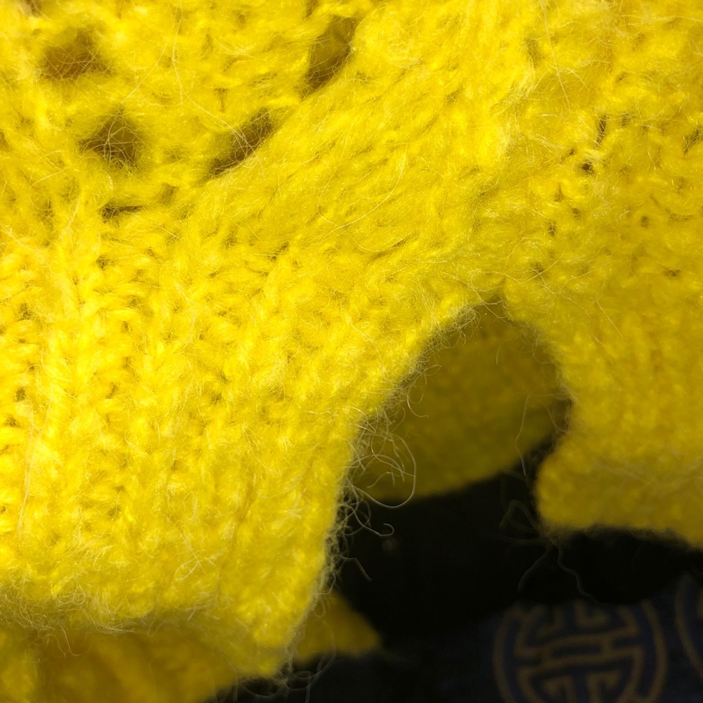 Pointelle knit soft alpaca pullover sweater - Picture 5 of 6